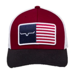 Kimes Ranch® Unisex American Trucker Burgundy Hat S22-012002 -Ariat Style S22 012002