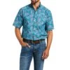 Ariat Men's Daxton Classic Mint Short Sleeve Button Down Shirt 10039247