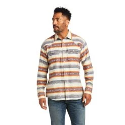 Ariat Men's Huxley Retro Bone White Long Sleeve Shirt 10039276