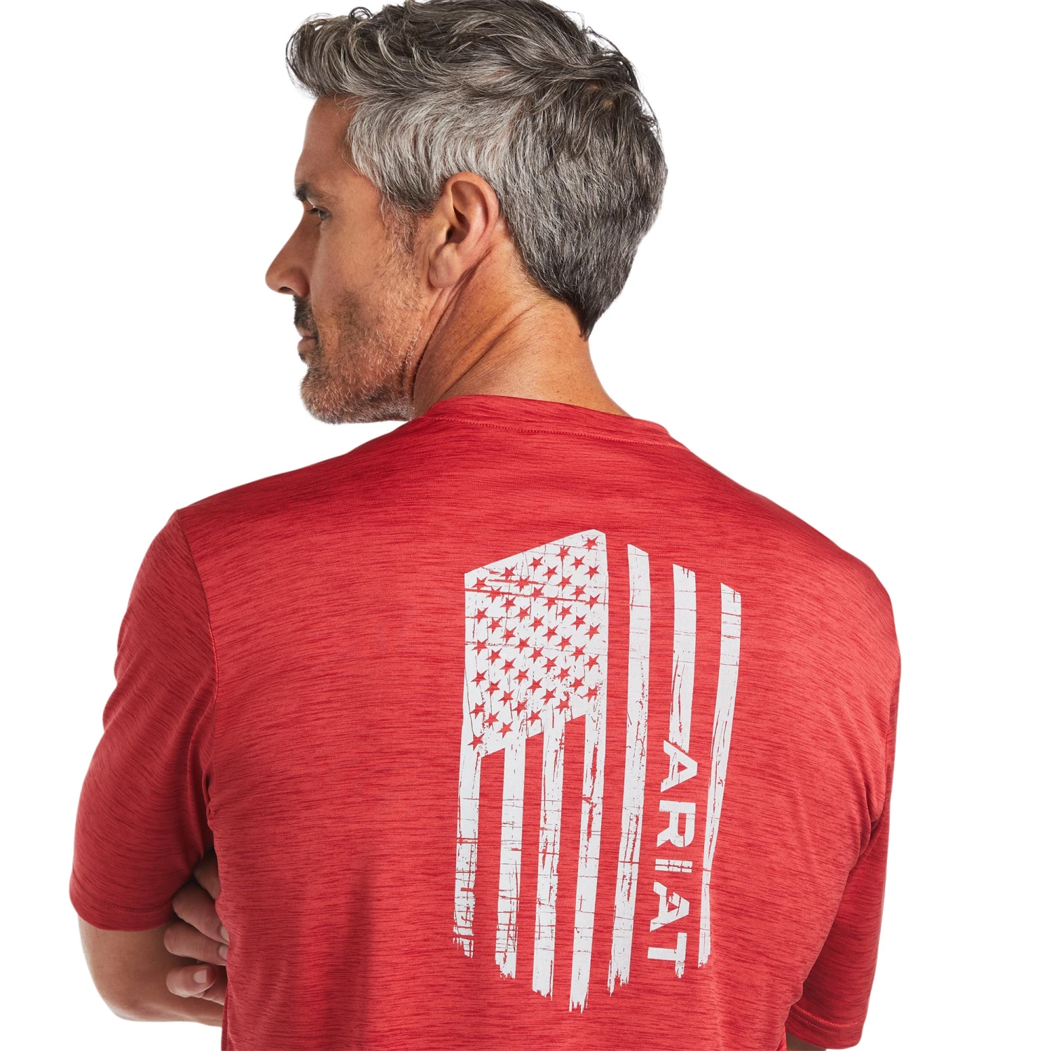 Ariat Men's Charger Vertical Flag Scooter Red T-Shirt 10039552 3 Ariat Men's Charger Vertical Flag Scooter Red T-Shirt 10039552 - Image 3