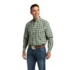Ariat Men's Teo Stretch Ancient Moss Classic Button Down Shirt 10039765