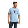 Ariat® Men's Bred In The USA Light Blue Short Sleeve T-Shirt 10039927