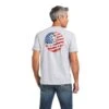 Ariat® Men's Short Sleeve Heather Grey Flag Circle T-Shirt 10039929
