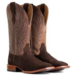 Ariat Men's Circuit Rockridge Dark Coffee & Conch Tan Boots 10040241 -Ariat Style S22 MNS WEST 10040241 pair
