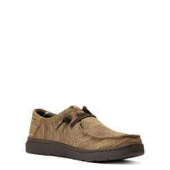 Ariat Men's Hilo Stretch Lace Heather Tan Sip On Shoes 10040444 -Ariat Style S22 MNS WEST 10040444 medial