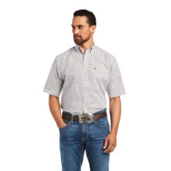 Ariat® Men's Fionn White Classic Fit Button Down Shirt 10040565