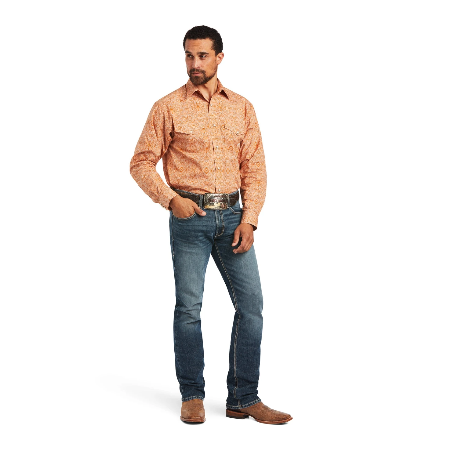 Ariat Men's Braylon Classic Snap Long Sleeve Amber Dusk Shirt 10040673 1 Ariat Men's Braylon Classic Snap Long Sleeve Amber Dusk Shirt 10040673