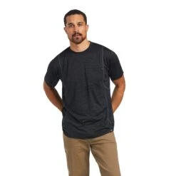 Ariat® Men's Rebar Evolution Athletic Fit Black T-Shirt 10039174