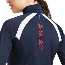 Ariat® Ladies Sunstopper 2.0 1/4 Zip Navy Baselayer Shirt 10039184 6 Ariat® Ladies Sunstopper 2.0 1/4 Zip Navy Baselayer Shirt 10039184 -Ariat Style S22 WMS ENGL 10039184 detail01