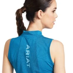 Ariat® Ladies Hailey 1/4 Zip Saxony Blue Baselayer Shrirt 10039191 -Ariat Style S22 WMS ENGL 10039191 detail01