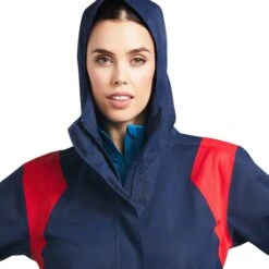 Ariat® Ladies Spectator Navy And Red Waterproof Jacket 10039216 -Ariat Style S22 WMS ENGL 10039216 detail02