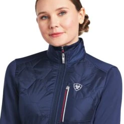 Ariat® Ladies Fusion Team Navy Insulated Jacket 10039219 5 Ariat® Ladies Fusion Team Navy Insulated Jacket 10039219 -Ariat Style S22 WMS ENGL 10039219 detail02