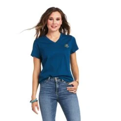 Ariat Ladies R.E.A.L™ Vintage Sunburst Blue Opal T-Shirt 10039771