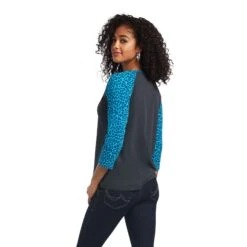 Ariat® Ladies REAL Freedom Heather Charcoal & Leopard T-Shirt 10039775 6 Ariat® Ladies REAL Freedom Heather Charcoal & Leopard T-Shirt 10039775 -Ariat Style S22 WMS WEST 10039775 back 6b33730c 75b2 444c a303 d0e3a72fdf81