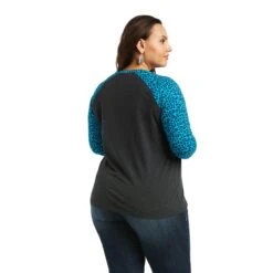 Ariat® Ladies REAL Freedom Heather Charcoal & Leopard T-Shirt 10039775 7 Ariat® Ladies REAL Freedom Heather Charcoal & Leopard T-Shirt 10039775 -Ariat Style S22 WMS WEST 10039775 back plus 093b083c 4268 473d 8481 29df90b11426