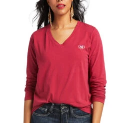 Ariat® Ladies Serape Thunderbird Red Bud Long Sleeve T-Shirt 10039781
