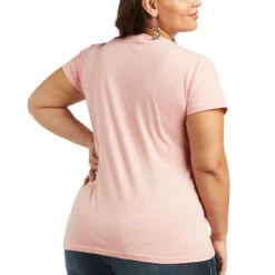 Ariat Ladies R.E.A.L. Logo Script Quartz Short Sleeve Shirt 10039788 -Ariat Style S22 WMS WEST 10039788 back plus