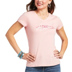 Ariat Ladies R.E.A.L. Logo Script Quartz Short Sleeve Shirt 10039788