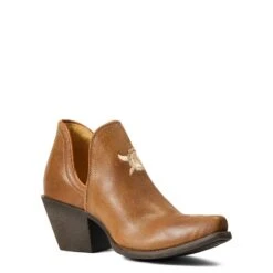 Ariat® Ladies Texan Encore Rose Brown Snip Toe Booties 10040351 -Ariat Style S22 WMS WEST 10040351 medial