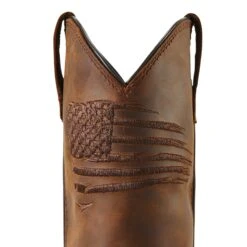 Ariat Ladies Anthem Patriot Waterproof Brown Square Toe Boots 10040369 -Ariat Style S22 WMS WEST 10040369 detail01