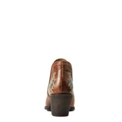 Ariat Ladies Encore Southwestern Cognac Snip Toe Booties 10040376 -Ariat Style S22 WMS WEST 10040376 heel