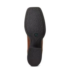 Ariat® Ladies Round Up Sassy Brown Wide Square Toe Boots 10040422 -Ariat Style S22 WMS WEST 10040422 sole