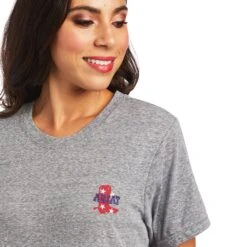 Ariat® Ladies Singing The Blues Charcoal Grey T-Shirt 10040511 6 Ariat® Ladies Singing The Blues Charcoal Grey T-Shirt 10040511 -Ariat Style S22 WMS WEST 10040511 detail01