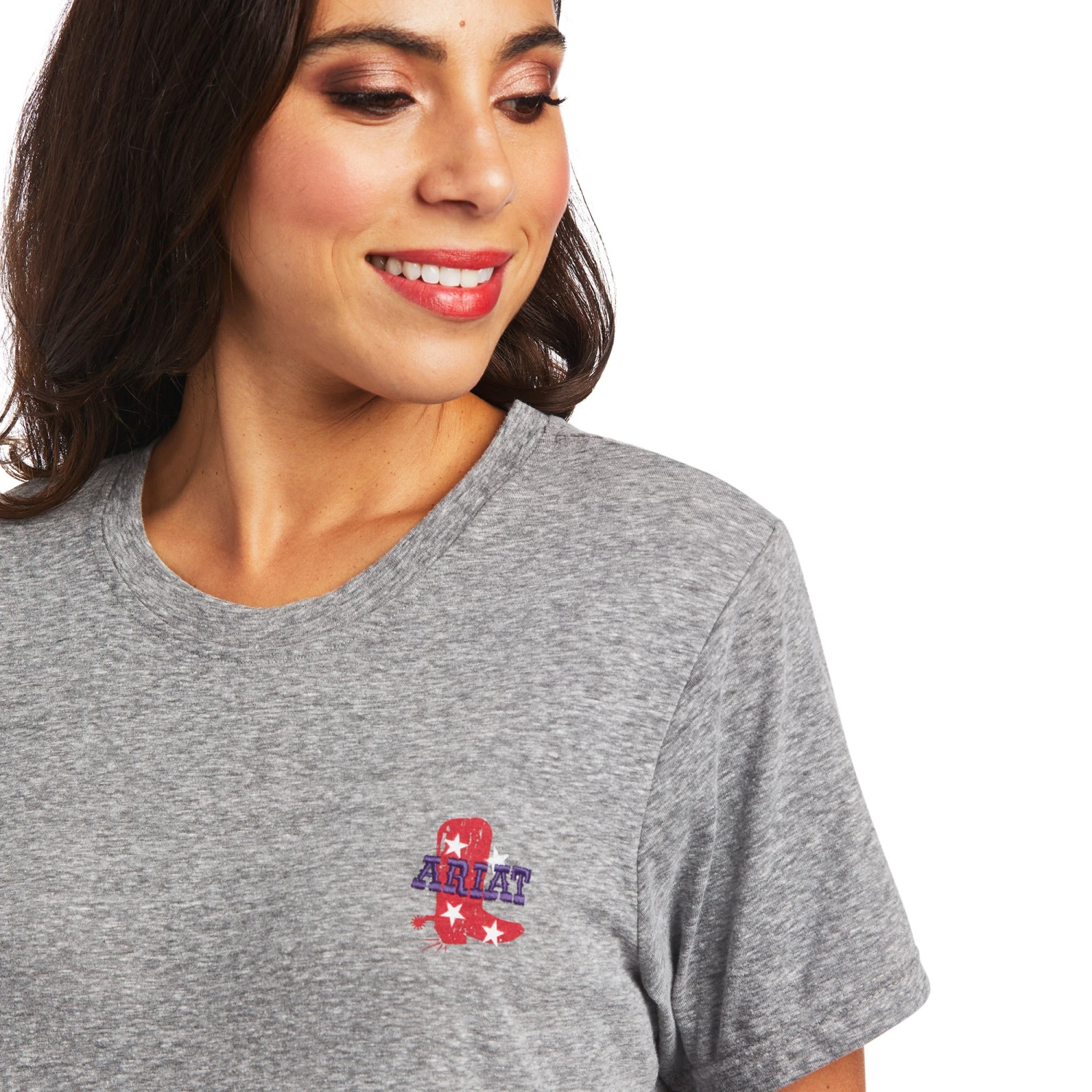 Ariat® Ladies Singing The Blues Charcoal Grey T-Shirt 10040511 3 Ariat® Ladies Singing The Blues Charcoal Grey T-Shirt 10040511 - Image 3