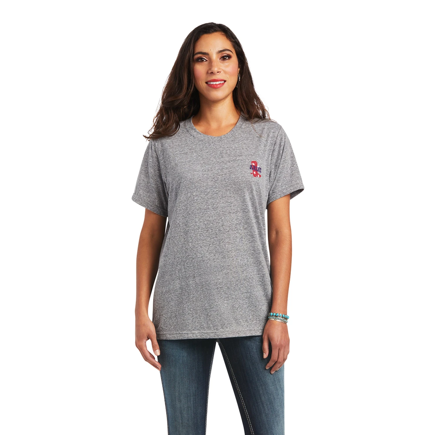 Ariat® Ladies Singing The Blues Charcoal Grey T-Shirt 10040511 2 Ariat® Ladies Singing The Blues Charcoal Grey T-Shirt 10040511 - Image 2