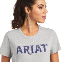 Ariat Women's REAL™ Tribal Lore Relaxed Grey T-Shirt 10040535 -Ariat Style S22 WMS WEST 10040535 detail01