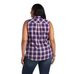 Ariat Ladies REAL™ Billie Jean Heartland Plaid Shirt 10040613 -Ariat Style S22 WMS WEST 10040613 back plus