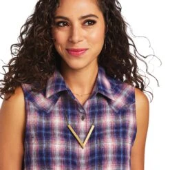 Ariat Ladies REAL™ Billie Jean Heartland Plaid Shirt 10040613 -Ariat Style S22 WMS WEST 10040613 detail01