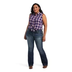 Ariat Ladies REAL™ Billie Jean Heartland Plaid Shirt 10040613 -Ariat Style S22 WMS WEST 10040613 full plus
