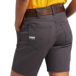 Ariat® Rebar Ladies DuraStretch™ Made Tough Grey Work Shorts 10039151 -Ariat Style S22 WMS WORK 10039151 detail02