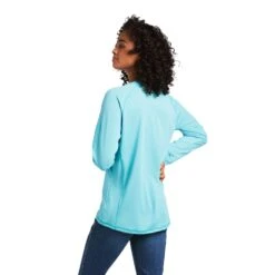 Ariat® Ladies Rebar Heat Fighter Blue Long Sleeve T-Shirt 10039210 -Ariat Style S22 WMS WORK 10039210 back