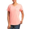 Ariat® Ladies Rebar V-Neck Summer Melon Base Layer T-Shirt 10039432
