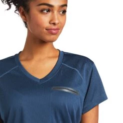 Ariat® Ladies Rebar Blue Polartec Elite All Seasons T-Shirt 10039611 -Ariat Style S22 WMS WORK 10039611 detail02