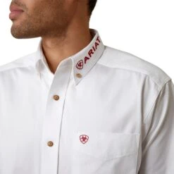 Ariat Men's Team Logo Mexico White Button Down Shirt 10040911 -Ariat Style S23 MNS WEST 10040911 detail01 1