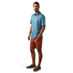 Ariat® Men's Eurasian Teal Charger 2.0 Polo Shirt 10043573 6 Ariat® Men's Eurasian Teal Charger 2.0 Polo Shirt 10043573 -Ariat Style S23 MNS WEST 10043573 full