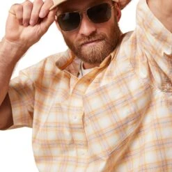 Ariat® Men's Pro Series Koa Golden Rod Button Down Shirt 10043641 -Ariat Style S23 MNS WEST 10043641 detail01