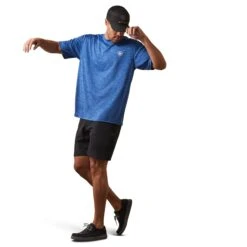 Ariat® Men's Charger Proud Shield Monaco Blue T-Shirt 10043764 -Ariat Style S23 MNS WEST 10043764 full