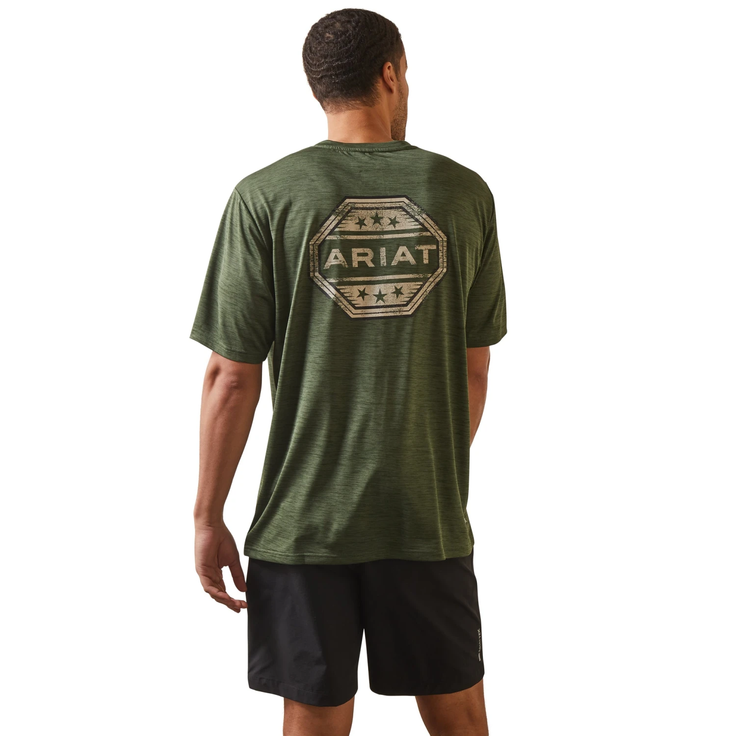 Ariat® Men's Charger Logo Stamp Kombu Green T-Shirt 10043767 1 Ariat® Men's Charger Logo Stamp Kombu Green T-Shirt 10043767