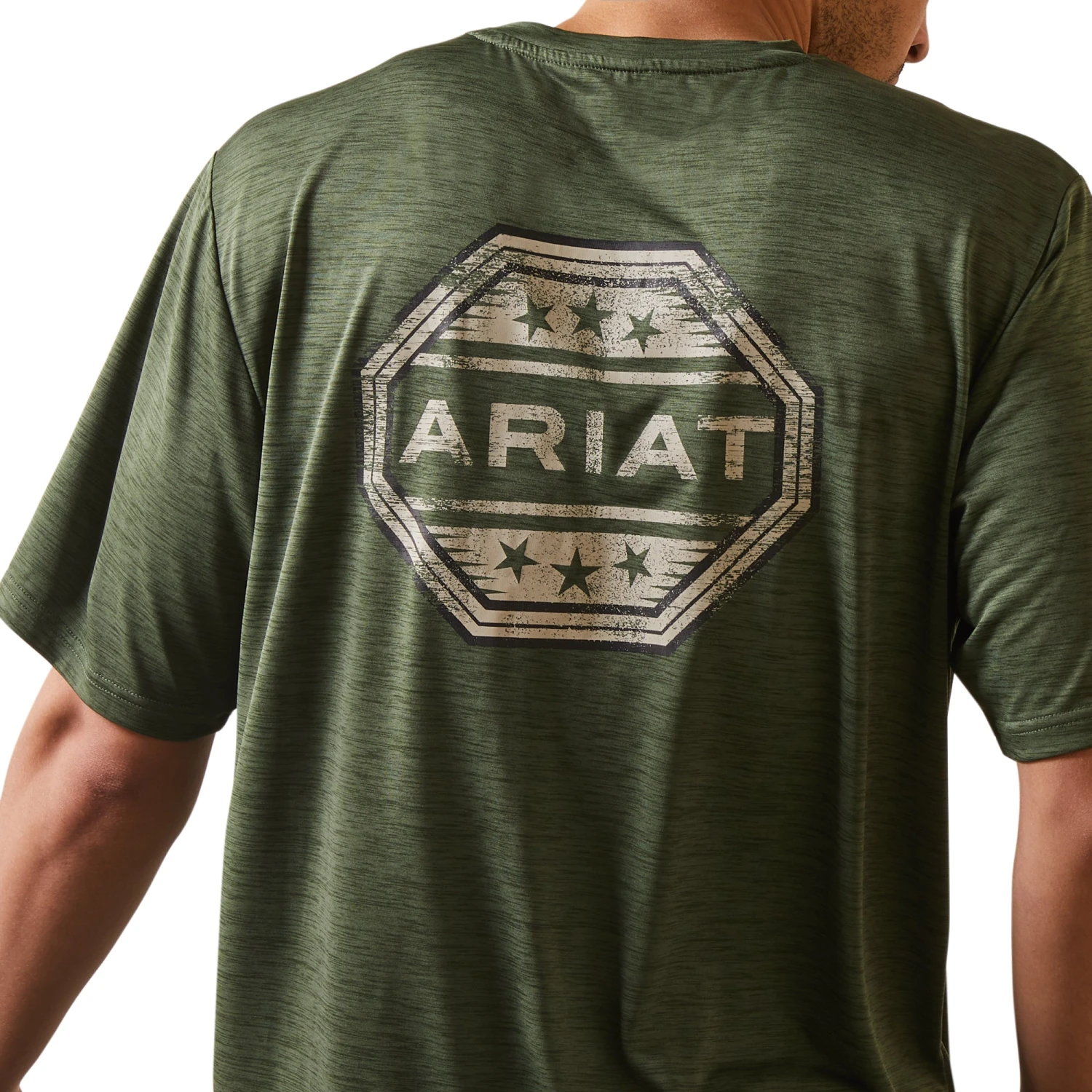 Ariat® Men's Charger Logo Stamp Kombu Green T-Shirt 10043767 4 Ariat® Men's Charger Logo Stamp Kombu Green T-Shirt 10043767 - Image 4