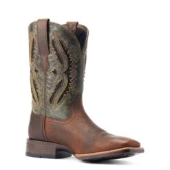Ariat® Men's Rowder VentTEK™ 360° Rowdy Rust & Forest Green Western Boots 10044478 -Ariat Style S23 MNS WEST 10044478 medial