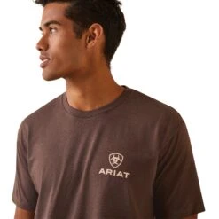Ariat® Men's Corps Brown Heather Graphic T-Shirt 10044756 -Ariat Style S23 MNS WEST 10044756 detail01