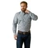 Ariat® Men's Orville Fitted Blue Button Down Shirt 10044870