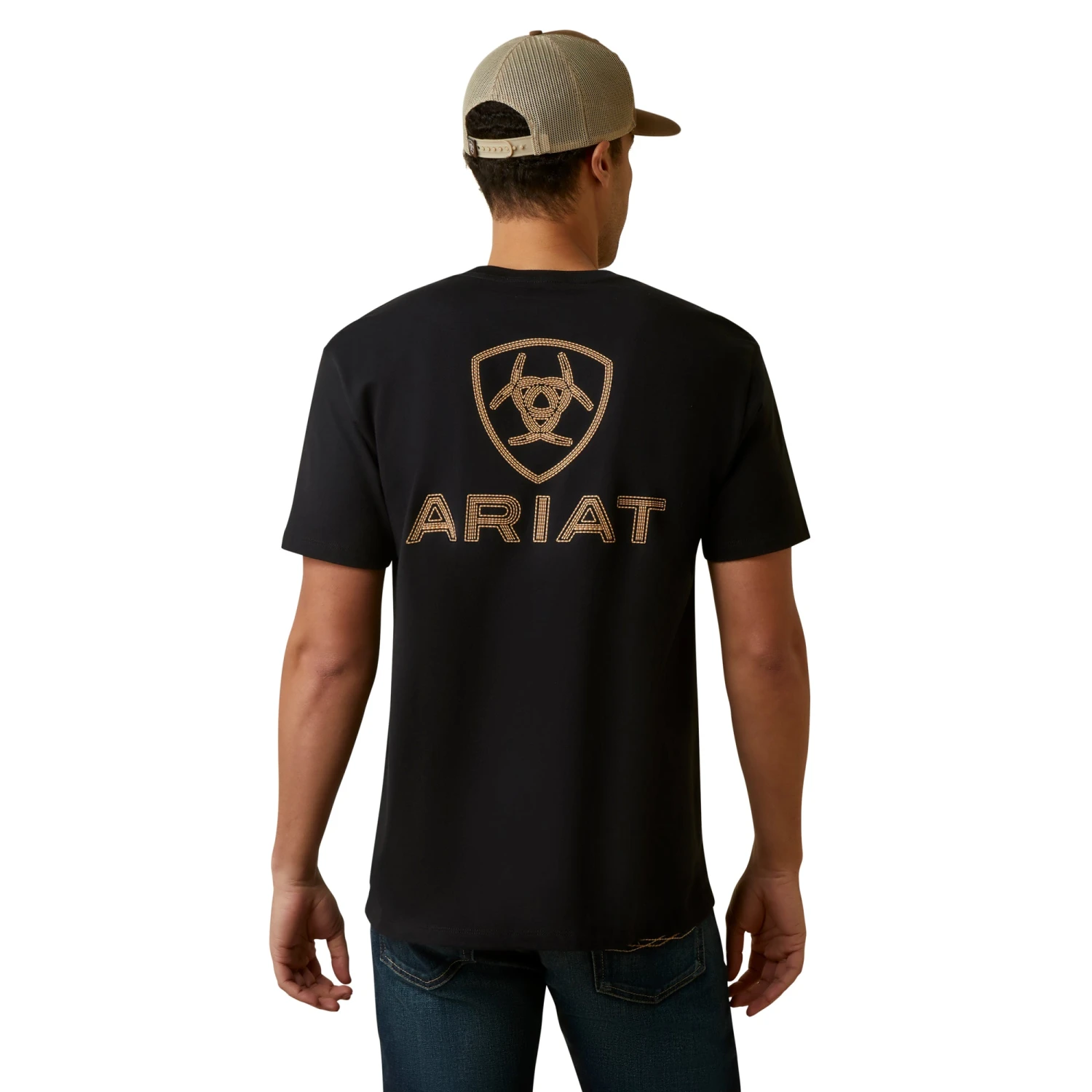 Ariat® Men's Black Shield Stitch Graphic T-Shirt 10045289 1 Ariat® Men's Black Shield Stitch Graphic T-Shirt 10045289