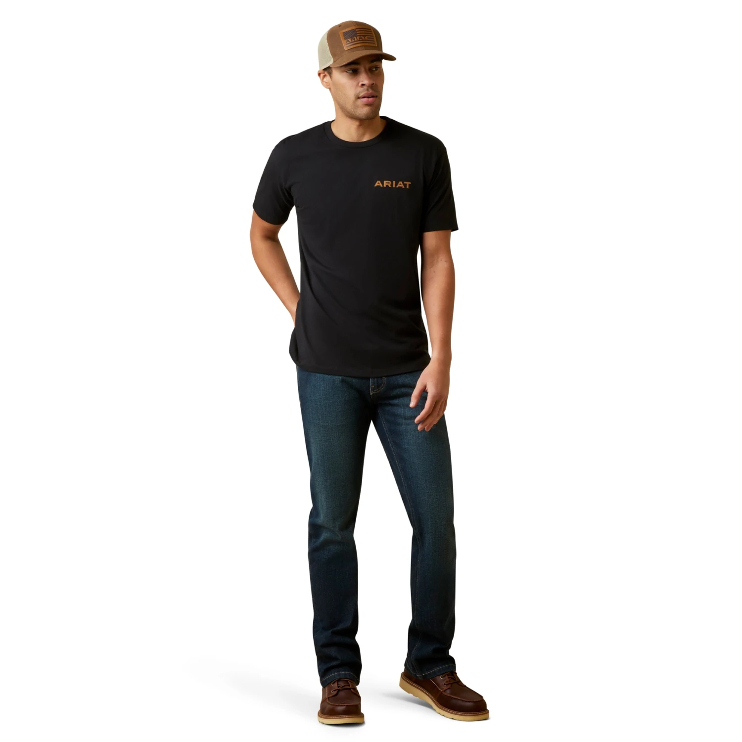 Ariat® Men's Black Shield Stitch Graphic T-Shirt 10045289 3 Ariat® Men's Black Shield Stitch Graphic T-Shirt 10045289 - Image 3
