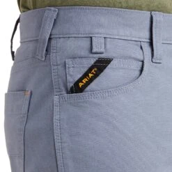 Ariat® Men's Rebar DuraStretch™ Made Tough Flint Stone Shorts 10043170 -Ariat Style S23 MNS WORK 10043170 detail01