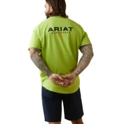 Ariat® Men's Rebar Cotton Strong™ Graphic Lime & Black T-Shirt 10043487